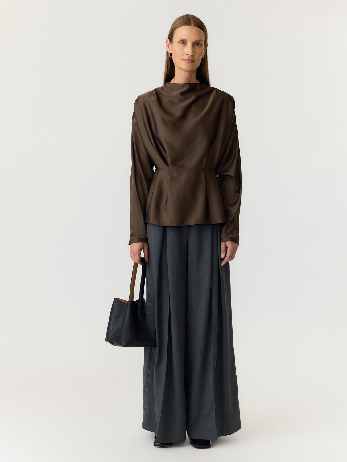 YASPELLA Top - Chocolate Brown - VERO MODA & VILA Bergvik